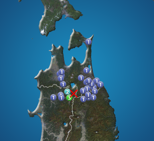 秋田県内陸北部でM4.0の地震 鹿角市で震度3 津波の心配なし｜Infoseek
