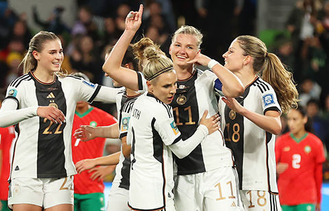 3度目の優勝目指すドイツが初出場モロッコを圧倒！ ベテランFWポップが歴代3位となる豪快2発など6発快勝【2023女子W杯】