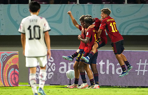 名和田我空の圧巻ミドルも、スペインに及ばず敗戦…U-17日本代表は3大会連続のベスト16で敗退【U-17W杯】