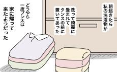 仕事で泊まりの夫が家事のために帰宅…？ あまりに強い「半分」へのこだわり【半分夫 Vol.40】