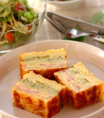 今日の献立は「ポテトとベーコンのガトーインビジブル」