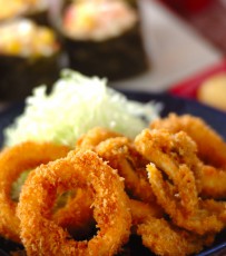 今日の献立は「カレー味のイカリングフライ」