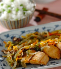 今日の献立は「サワラのトロトロ野菜あんかけ」