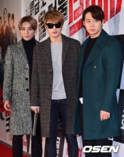 「JYJ」、映画「ビッグマッチ」VIP試写会に出席“コートファッションでシックに”