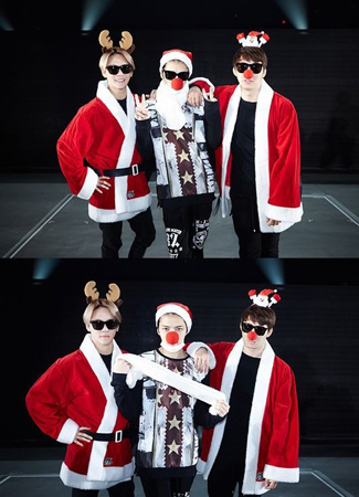 「JYJ」、日本でクリスマスのあいさつ“赤鼻のトナカイ”に変身！