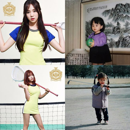 「AOA」ミナ＆ユナ、もともと“スポーツ少女”だった幼少時代の写真公開