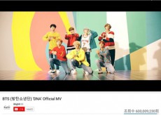 「防弾少年団」の「DNA」MV、YouTubeで6億再生突破…韓国グループ初