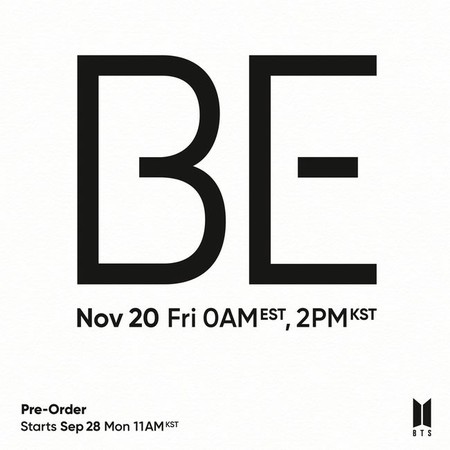 「BTS（防弾少年団）」、ニューアルバム「BE」11月20日リリース決定