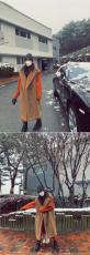 女優コ・ソヨン、娘と初雪を楽しみながら家の前を散歩