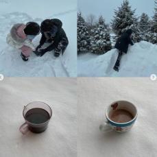 女優ソン・テヨン、家族と童話のような雪遊び“今年の中で最も幸せな時間”