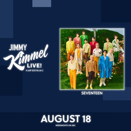グローバルスター「SEVENTEEN」、18日米国に有名トークショー「Jimmy Kimmel Live！」に2度目の出演