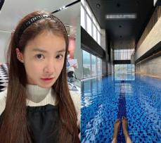 ”事業家の妻”女優イ・シヨン、56kgなのにどこまで痩せるの？…ラグジュアリーな朝の水泳