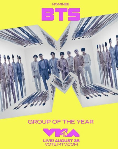 「BTS（防弾少年団）」、「2022 MTV VMA」の6候補に…「Group of the Year」と「Song of Summer」を追加