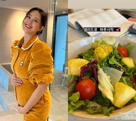 俳優ソン・ジェヒの妻チ・ソヨン、不妊を克服した妊婦生活は違う？…「サラダで一日をスタート」