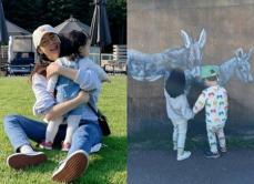女優チェ・ジウ、44歳の高齢出産で話題になった長女がもう2歳4か月…外出先での後ろ姿を公開