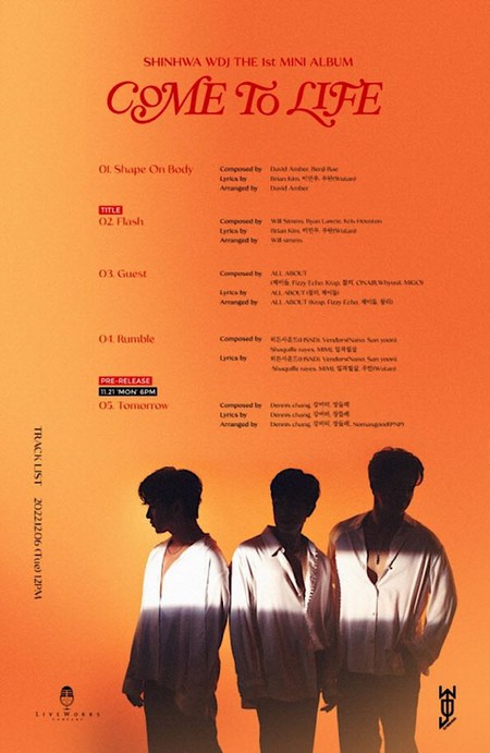 「SHINHWA」初ユニット「WDJ」、初アルバムのトラックリスト公開…「イ・ミヌ作詞参加」