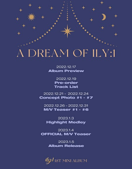 「ILY:1」、来年1月5日ミニアルバム「A DREAM OF ILY:1」リリース確定