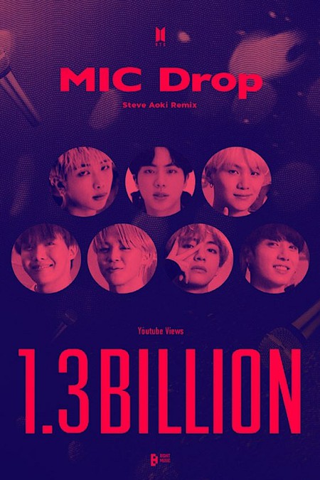 「BTS(防弾少年団)」、「MIC Drop」MV13億回再生達成