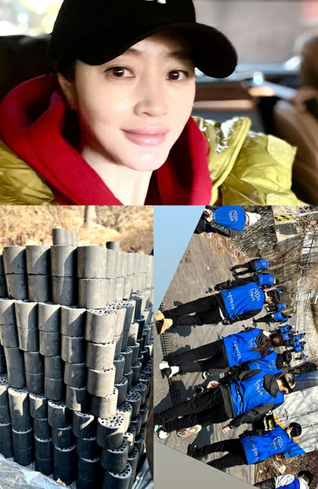 女優キム・ヘス、1億ウォン寄付に続き…今度は「練炭ボランティア」に参加