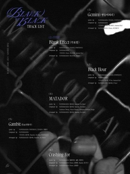 公式】パク・ジフン（元Wanna One）、ニューアルバムのトラック