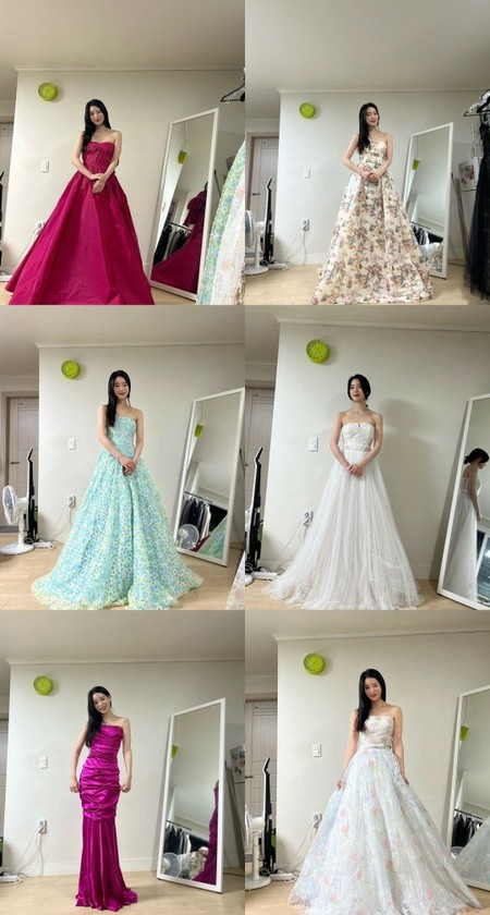 女優イム・ジヨン、ドレスフィッティングの姿を公開…多種多様なドレスを着こなす