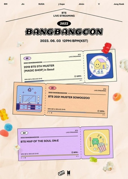 「BTS（防弾少年団）」、きょう（3日）「BANGBANGCON」開催＆ポスター公開…2019年から2021年の公演実況を部屋で楽しむ