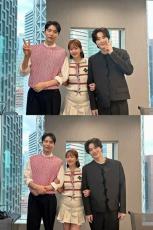 女優ハン・ジミン、イ・ミンギ＆スホ（EXO）と仲良く腕組み…3人で「ヒップに」