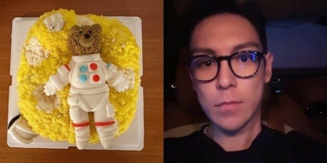 「BIGBANG」出身T.O.P、36歳の誕生日をお祝い...宇宙服を着た熊のキャラクターケーキで