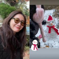 女優チェ・ジウ、娘と作った雪だるま公開…かわいすぎる母娘に癒される