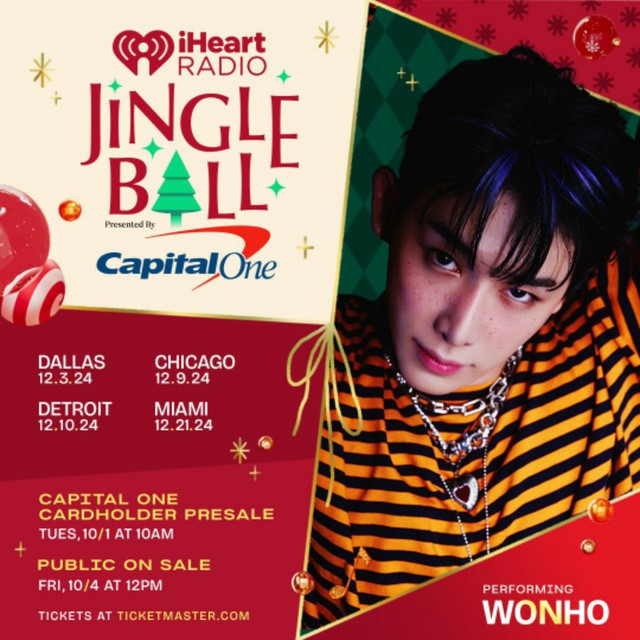 歌手ウォノ（WONHO）、アメリカの年末フェスティバル「Jingle Ball Tour」に出演確定！