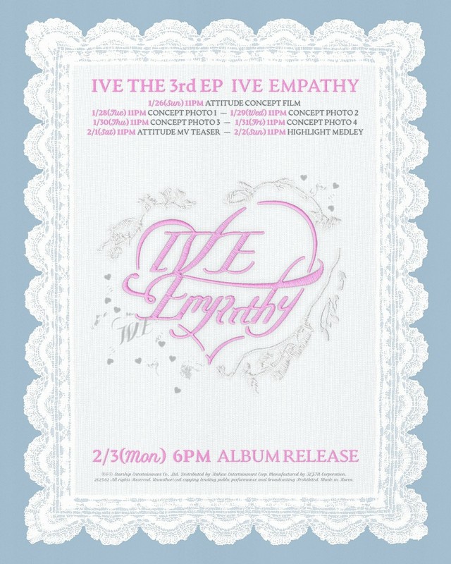 「IVE」、「IVE EMPATHY」スケジュールポスター公開…2月3日発売