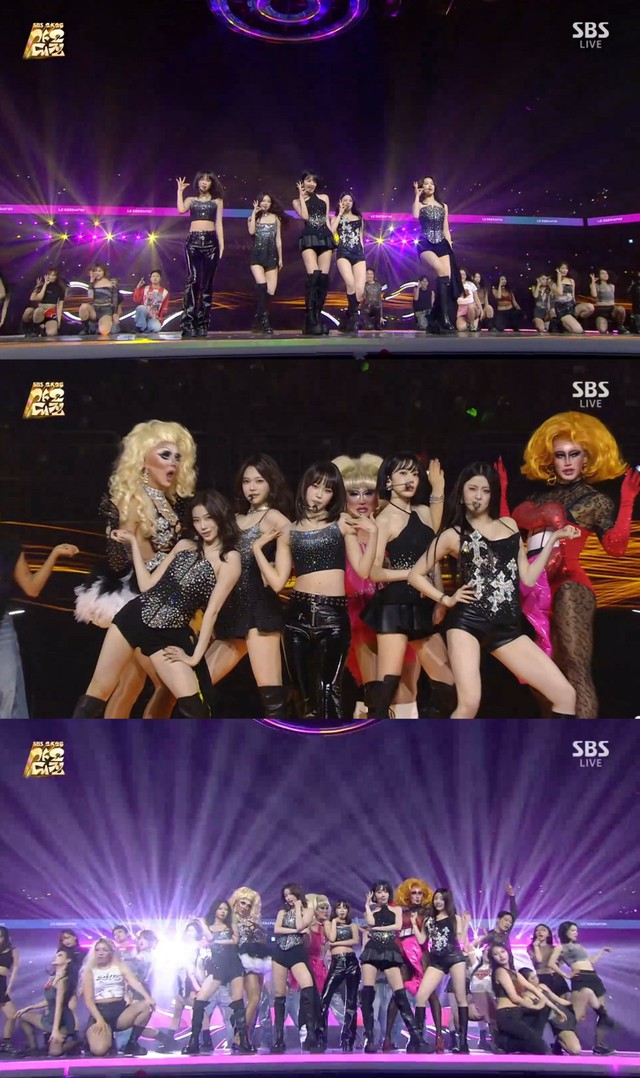 LE SSERAFIM」がドラァグクイーンとのダンスブレイクを披露…SBS歌謡大
