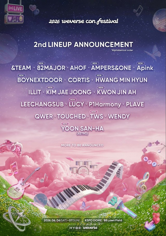 ジェジュンから「TWS」まで…「2026 Weverse Con Festival」の第2弾
