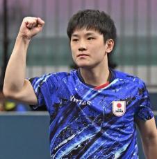 張本智和、準々決勝は東京「銀」の中国選手と大一番…「ありのままの自分で勝ちにいく」