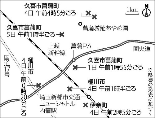 埼玉の連続不審火９件、倉庫全焼させた容疑の６１歳「全く身に覚えがありません」