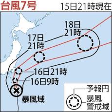 台風７号は関東に暴風域伴い接近へ、線状降水帯発生の恐れ…鉄道の計画運休相次ぐ