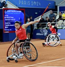 上地結衣・田中愛美組が金メダル、日本女子初…３時間の大熱戦の末にオランダペア破る