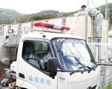 大規模な断水続く輪島市に給水車、小学校の貯水槽に水流し込む…石川・能美市や小松市などが支援