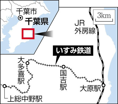 千葉・いすみ鉄道が脱線、列車から異音し緊急停止…運転見合わせ