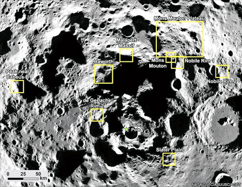 アルテミス計画で着陸候補の月９地点、ＮＡＳＡが公表…水・通信環境・地形で選ぶ