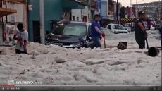 記録的猛暑が一転“雪国”に…熱波のメキシコで大量のひょう 道路が氷で覆われる　異常気象が続く