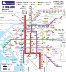 御堂筋線はまさに大動脈！大阪メトロの輸送密度を可視化した路線図が話題「南北軸が強く東西軸は弱い」