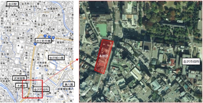 金沢の中心部・片町で商業・住宅・ホテルの複合再開発、都市計画決定が告示