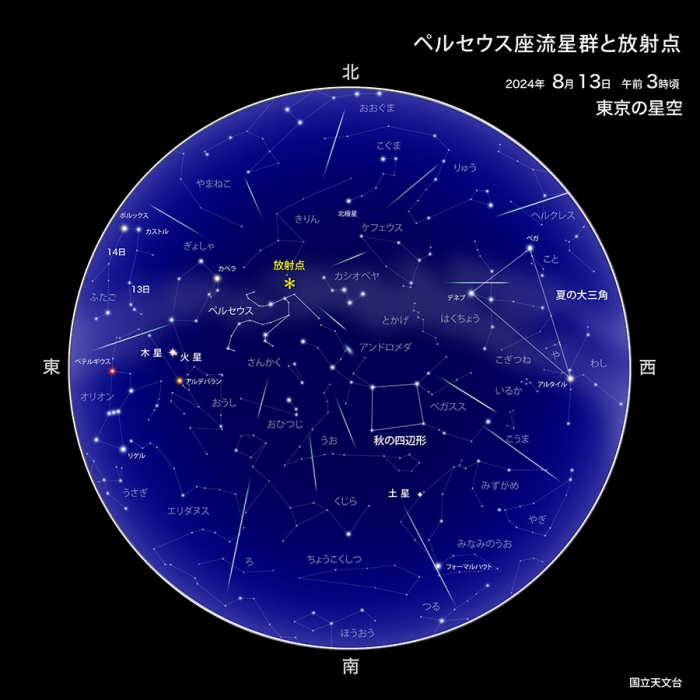 ペルセウス座流星群、8月12日深夜から翌未明にかけて見頃　国立天文台