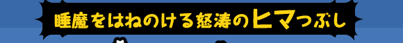 睡魔をはねのける怒涛のヒマつぶし